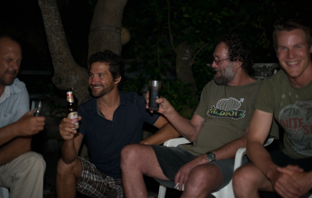 Drinking with shark legends Andre Hartman and Michael Rutzen