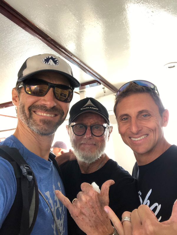 Skyler Thomas, Mike Bolton, and Juan Oliphant on the 2019 Guadalupe trip